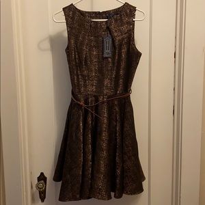 NWT ModCloth Luck Be A Lady Dress in Brown Shimmer